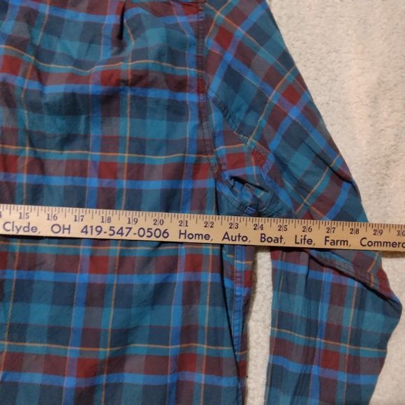 Duluth Trading Co shirt mens XL xlarge plaid long sleeve button relaxed fit - Picture 5 of 7